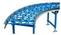 Röllchenbahnen für Fördergüter mit stabilem Unterboden bis max. 35kg.