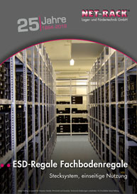 Net-Rack PDF ESD-Regal, leitfaehiges Regal, antistatisches Regal, EPA, ableitfaehig, elektronische Bauteile, Elektronik Schutzzone